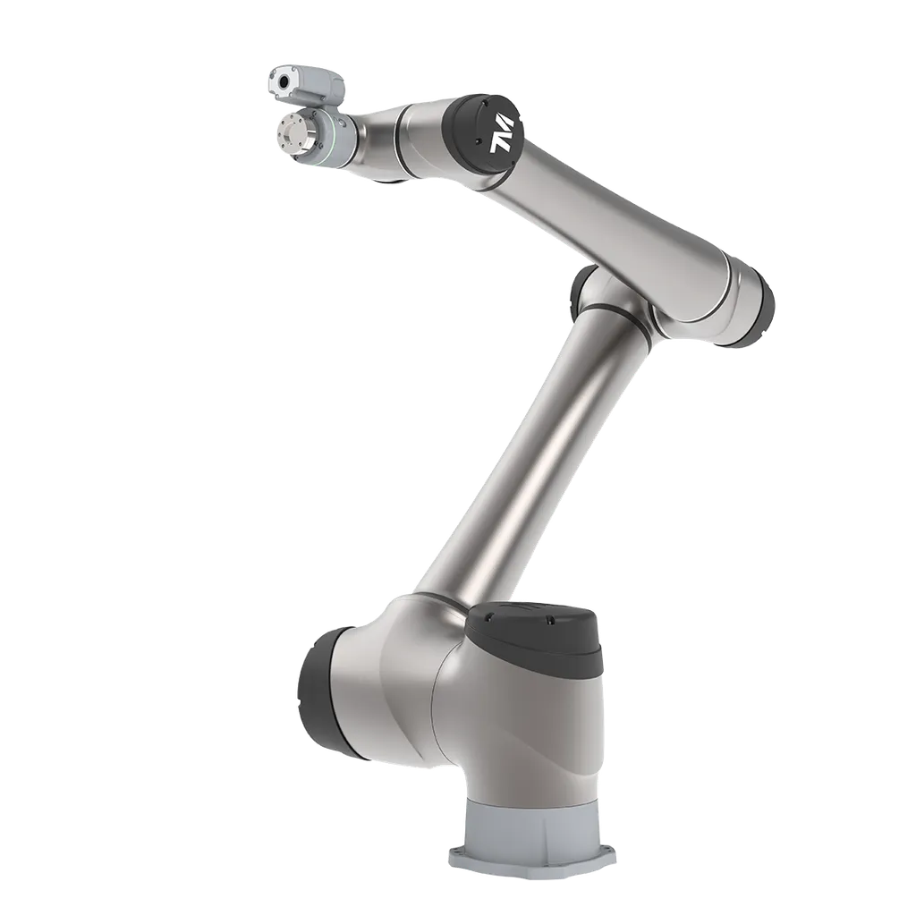 Techman TM25S collaborative robot with its built-in vision camera mounted on the wrist
