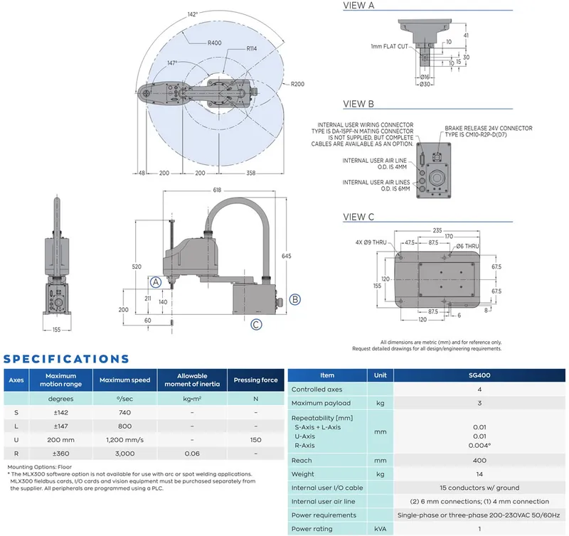 Yaskawa Motoman SG400 — view 2