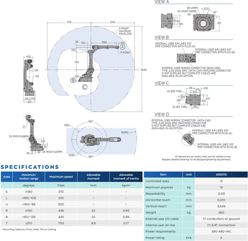 Yaskawa Motoman AR2010 — view 3
