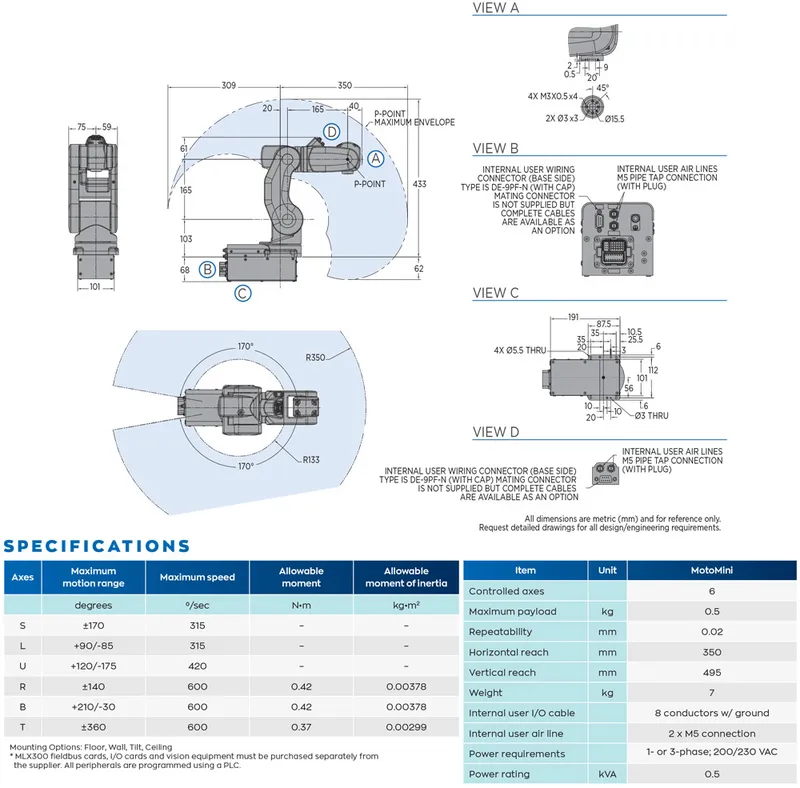 Yaskawa Motoman MotoMINI — view 3
