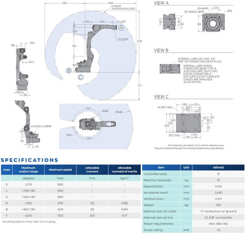 Yaskawa Motoman AR1440 — view 3